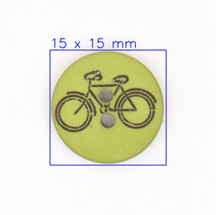 Groene Fiets Knoop 15x15mm Knopen KNP00088