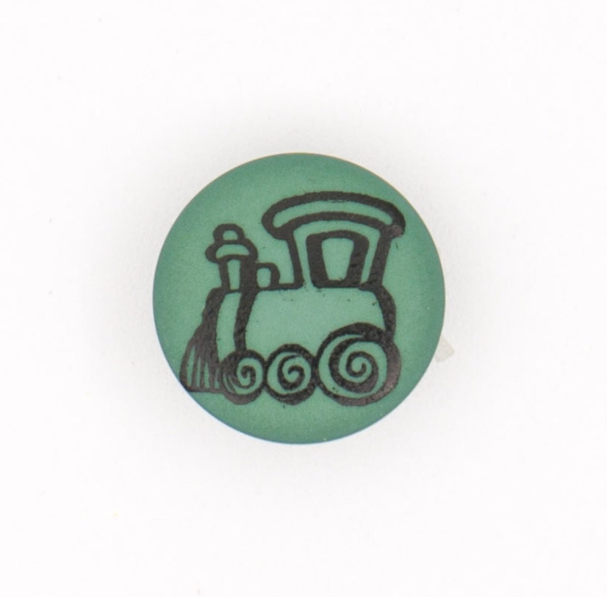 Groene Trein Knoop 13x13mm Knopen KNP00069