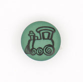 Groene Trein Knoop 13x13mm Knopen KNP00069