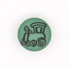Groene Trein Knoop 13x13mm Knopen KNP00069