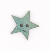 Groene Verweerde Stervormige Knoop 18x20mm Knopen KNP00018