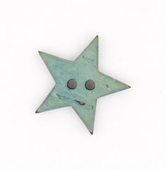 Groene Verweerde Stervormige Knoop 18x20mm Knopen KNP00018