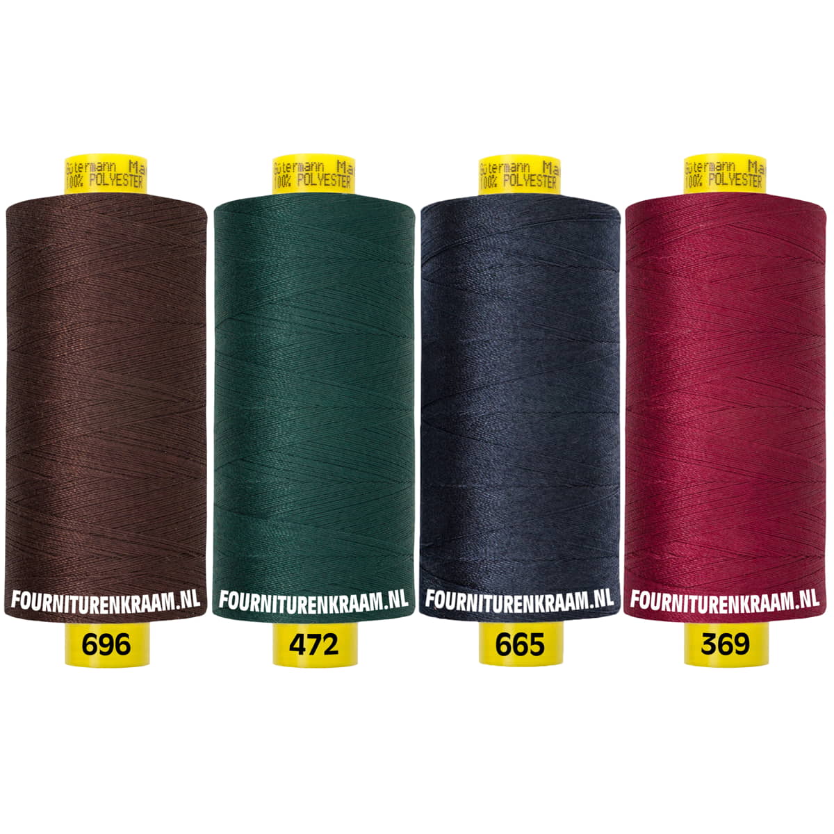 Gütermann Mara 1000m | naaigaren set van 4 | donker naaigaren set MARA - SET - 696 - 472 - 665 - 369