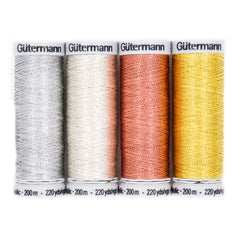 Gütermann Metallic Borduur garen set - 4x200 meter naaigaren set GM - METALLIC - 4X200 - 734485 4029395015273