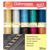 Gütermann Metallic Naaigaren set - 10x50 meter naaigaren set GM - METALLIC - 10 - 50M 4029394450785