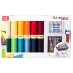 Gütermann naaigaren set met Spelden en Naalden - 12x100m naaigaren set GM - SET - SPELDEN - 734563 4029394692697