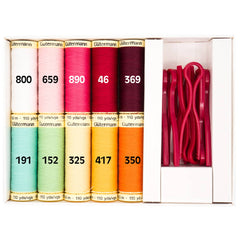 Gütermann naaigaren set met Spoelhouders - 10x100m naaigaren set GUTERMANN - SET - SPOELCLIPS - 734565 4029394692994