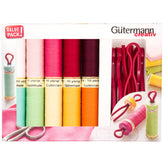 Gütermann naaigaren set met Spoelhouders - 10x100m naaigaren set GUTERMANN - SET - SPOELCLIPS - 734565 4029394692994