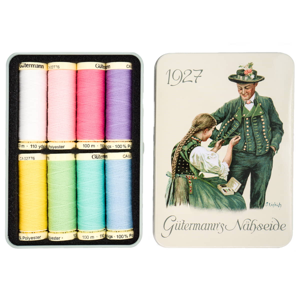 Gütermann Nostalgie naaigaren set | pastel kleuren - 1927 naaigaren set GM - NOSTALGIA - 1927 - 640951 4029394681820