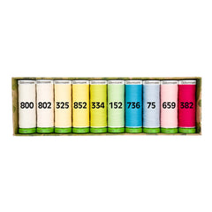Gütermann rPET naaigaren set - pastel kleuren - 10x100 meter naaigaren set GM - rPET - BASIS - 731138 - 2 4029394648977
