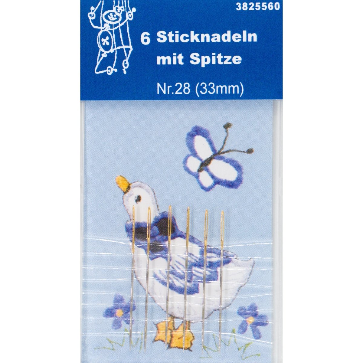Handnaalden met punt 33mm 6 stuks NLD00004 - Fourniturenkraam.nl