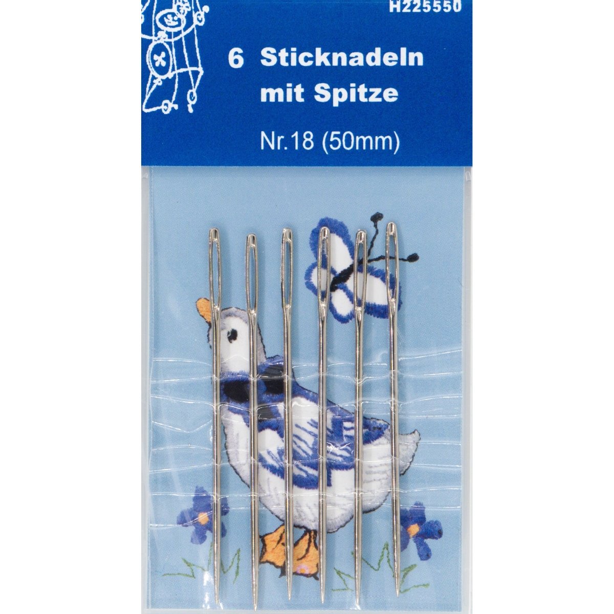 Handnaalden met punt 50mm 6 stuks NLD00010 - Fourniturenkraam.nl