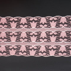 Kant 10cm breed baby roze Kant KANT - 10CM - LICHTROZE - 10M 10 meter