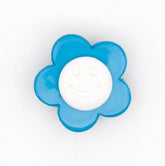Kinderlijke Blauwe Glimlach Knoop Knopen KNP00023