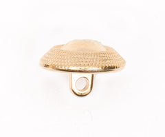 Klassieke Goudkleurige Koepelvormige Metalen Knoop - 15 mm Knopen KNP00176