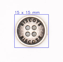 Klassieke Metalen BISCOTE Knoop 15x15 mm Knopen KNP00147