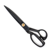 Schwarze professionelle Stoffschere mit goldenem Drehpunkt, auf weißem Hintergrund. 9792.0114.999 9792011413993