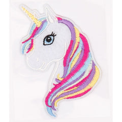 Kleurrijke Eenhoorn Hoofd Strijkapplicatie Applicatie HKM35624