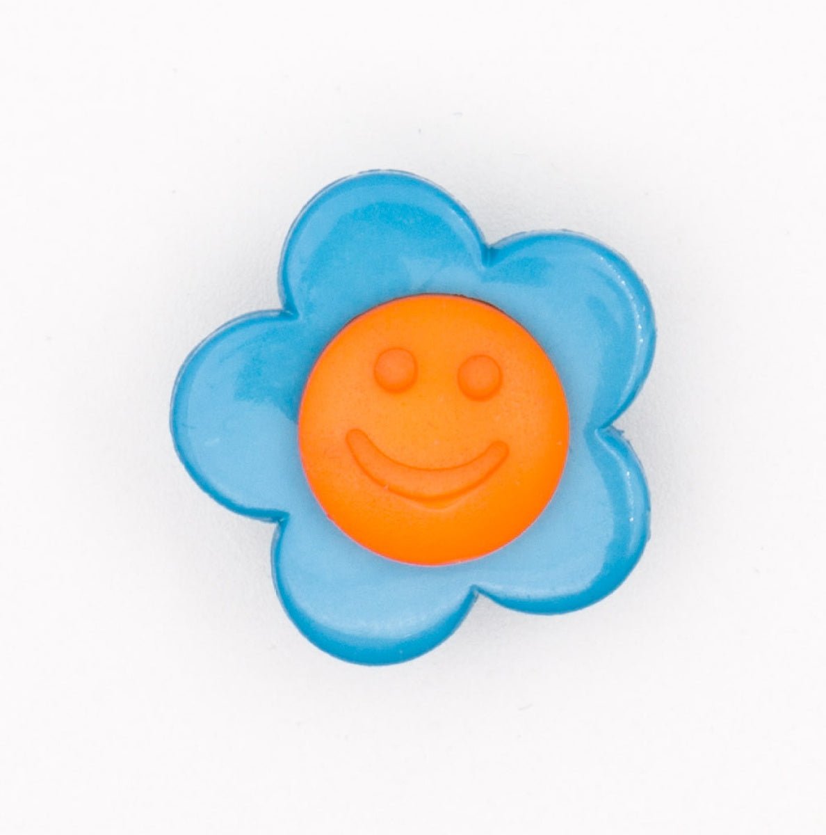 Kleurrijke Oranje - Blauwe Lachende Knoop Knopen KNP00023