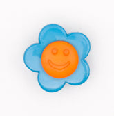 Kleurrijke Oranje - Blauwe Lachende Knoop Knopen KNP00023