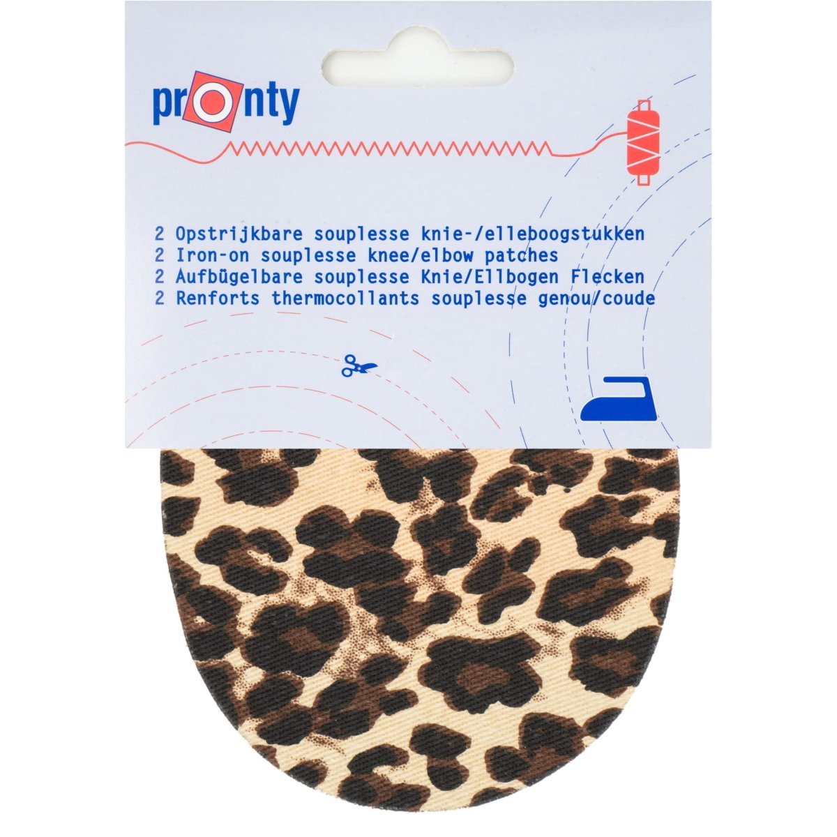 Kniestuk elleboogstuk luipaard motief opstrijkbaar 10x11cm paar Kniestukken KNS00001 8714772175577 - Fourniturenkraam.nl