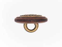 Knoop met Schild Ontwerp - 15 mm met Gouden Accent Knopen KNP00194