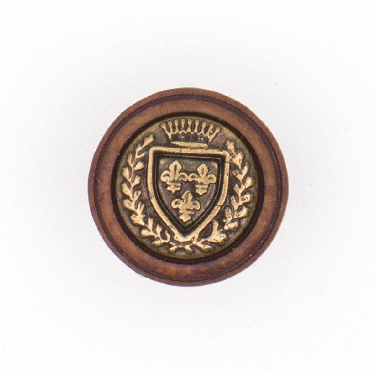 Knoop met Schild Ontwerp - 15 mm met Gouden Accent Knopen KNP00194