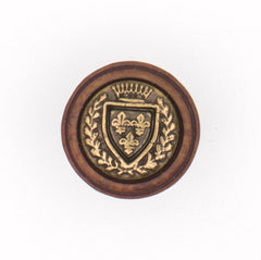 Knoop met Schild Ontwerp - 15 mm met Gouden Accent Knopen KNP00194