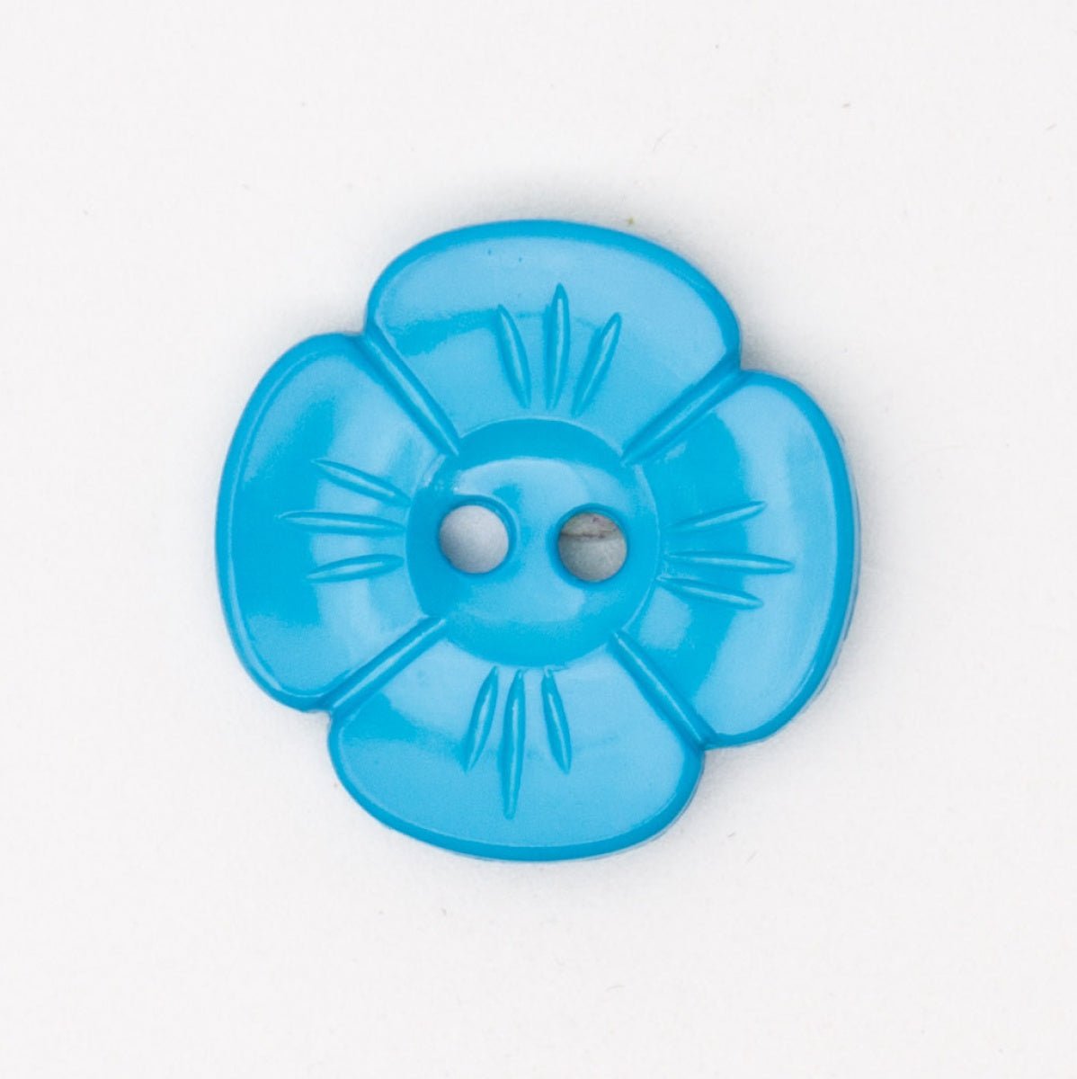 Lichtblauwe Bloemvormige Knoop, Diameter 20mm Knopen KNP00120