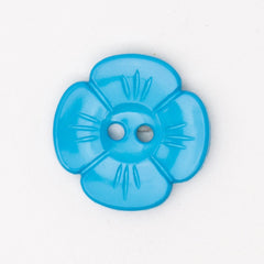 Lichtblauwe Bloemvormige Knoop, Diameter 20mm Knopen KNP00120