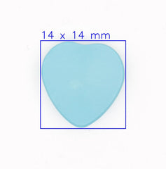 Lichtblauwe Hart Knoop 14x14mm Knopen KNP00090