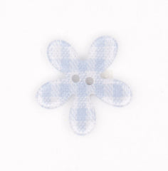 Lichtblauwe Reflecterende Bloem Knoop 18x20mm Knopen KNP00107A
