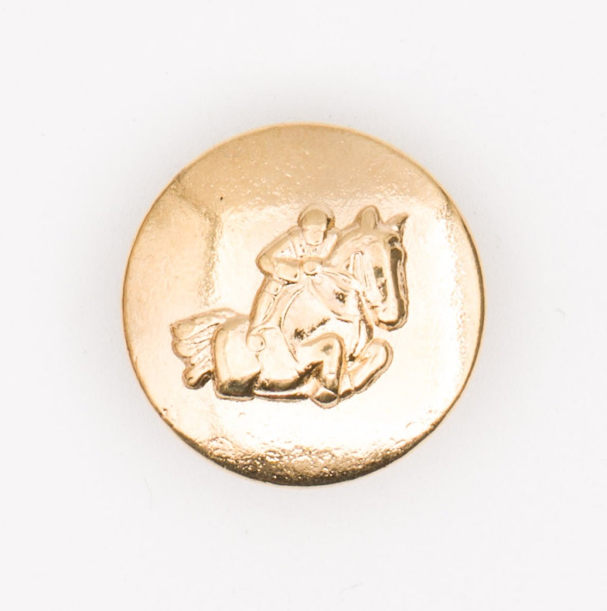 Luxe Gouden Metalen Knoop met Ruiter 20mm Knopen KNP00162