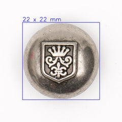 Luxe Metalen Knoop met Wapenschild 22mm Knopen KNP00160