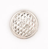 Luxe plastic knoop met zilveren metaal uiterlijk 19x19 mm Knopen KNP00154