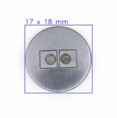 Matgrijze Plastic Knoop voor Veelzijdig Gebruik 17x17 mm Knopen KNP00159