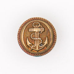 Metalen Anker Knoop - 15x16 mm Brons met Schacht Knopen KNP00192