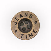 Metalen JEANS TIME Knoop - 18 mm Brons Knopen KNP00226