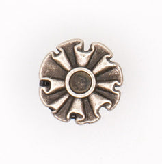 Metalen Knoop met Bloemmotief - 15 mm Zilverkleurig Knopen KNP00203