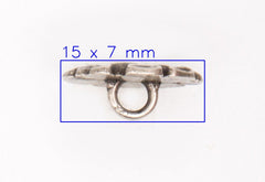 Metalen Knoop met Bloemmotief - 15 mm Zilverkleurig Knopen KNP00203