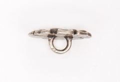 Metalen Knoop met Bloemmotief - 15 mm Zilverkleurig Knopen KNP00203
