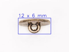 Metalen Knoop met Sterpatroon - 11 mm Zilver/Brons Knopen KNP00227