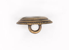 Metalen Textuur Knoop - 15 mm Brons met Schacht Knopen KNP00206