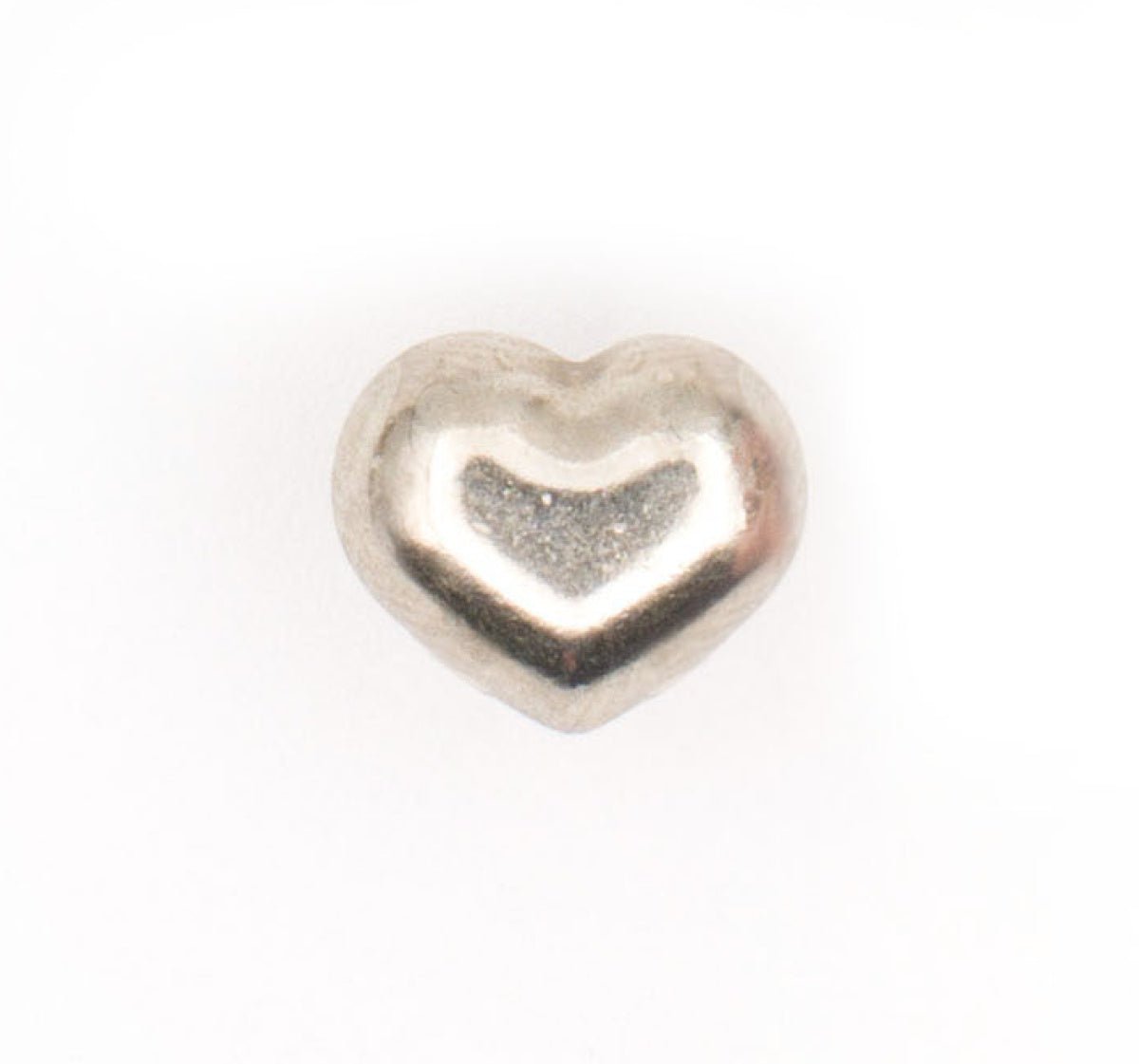 Metalen Zilveren Hartvormige Knoop 10x9mm Knopen KNP00050 - 2