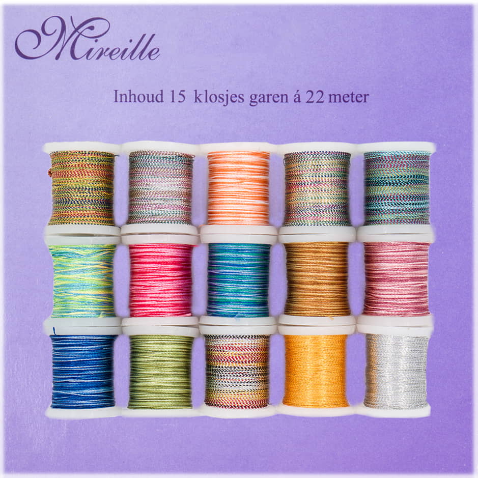 Metallic borduurgaren 15 klosjes Borduurgaren MIREILLE - METALLIC - 15x22M BGAREN - 1522