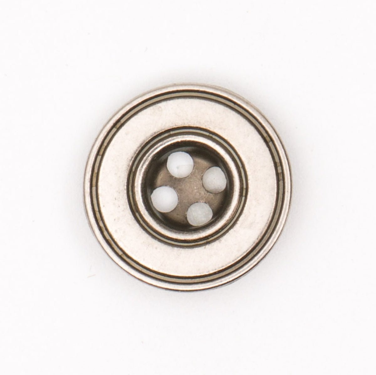 Moderne Metalen Knoop met Cirkelpatroon 17x17 mm Knopen KNP00139