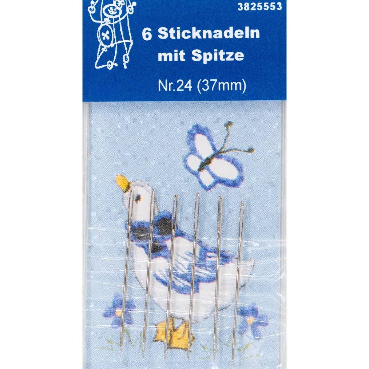 Naainaalden met punt en groot oog 37mm 6 stuks Hand Naalden NLD-NR24-3825553 - Fourniturenkraam.nl