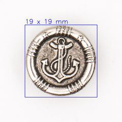 Nautische Metalen Anker Knoop 19mm Knopen KNP00150