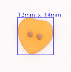 Opgewekte Gele Hart Knoop Knopen KNP00034