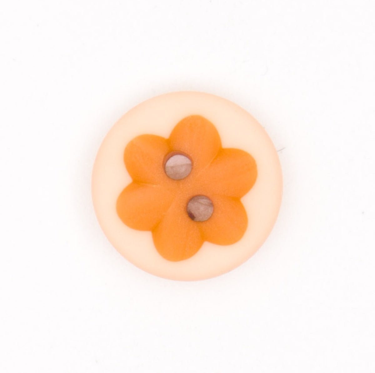 Oranje Bloemvormige Knoop 15mm Knopen KNP00124